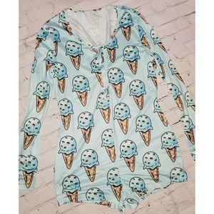 Ice Cream Adult Onesie Pajamas